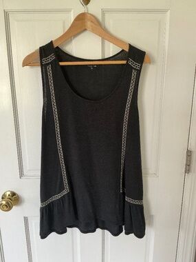 Garnet Hill embroidered detail camisole top